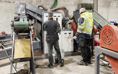 400-500kg/h waste cable wire recycling plant in France