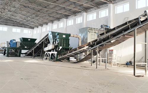 Waste car recycling plant at Europe client working site