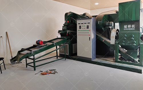 300-400kg/h copper wire recycling machine at Europe client working site