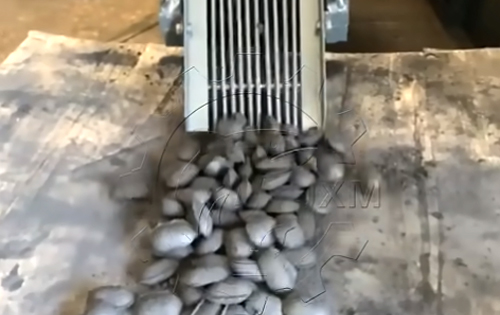 Ball shape charcoal briquettes making machine at Asia client working site